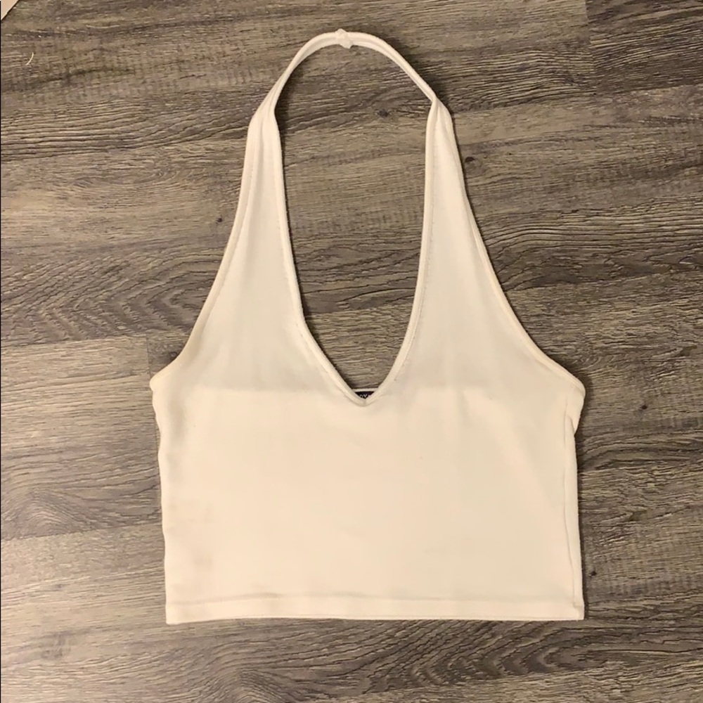 White halter top